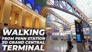 Walking NYC  Penn Station to Times Square amp Grand Central Terminal July 2021 [upl. by Keiryt416]