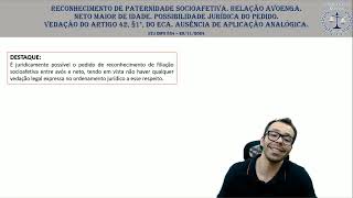 STJ INFO 834 paternidade socioafetiva e adoção [upl. by Parrish]