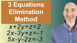 Solving Systems of 3 Equations Elimination [upl. by Htebazileharas]