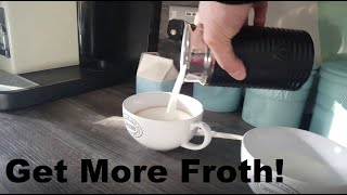 How to Get More Froth from Your Nespresso Coffee Aeroccino  Nespresso tips and help [upl. by Dallman]