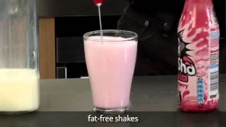 How to make a fat free milkshake using an aerolatte milk frother [upl. by Bergmann460]