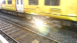 Merseyrail 507 009 making arcs at Birkdale station [upl. by Yzmar564]